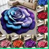 Flower Carpet, Special-Shaped Soft Peony Floor Mat, Durable 40X40Cm/60X60Cm Non-Slip Absorbent Bathroom Floor Mat For Living Roo
