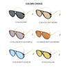 Anti-UV Women  Round  Sunglasses Trendy Oversized Shades Eyeglasses Retro Men Sun Glasses  Pilot
