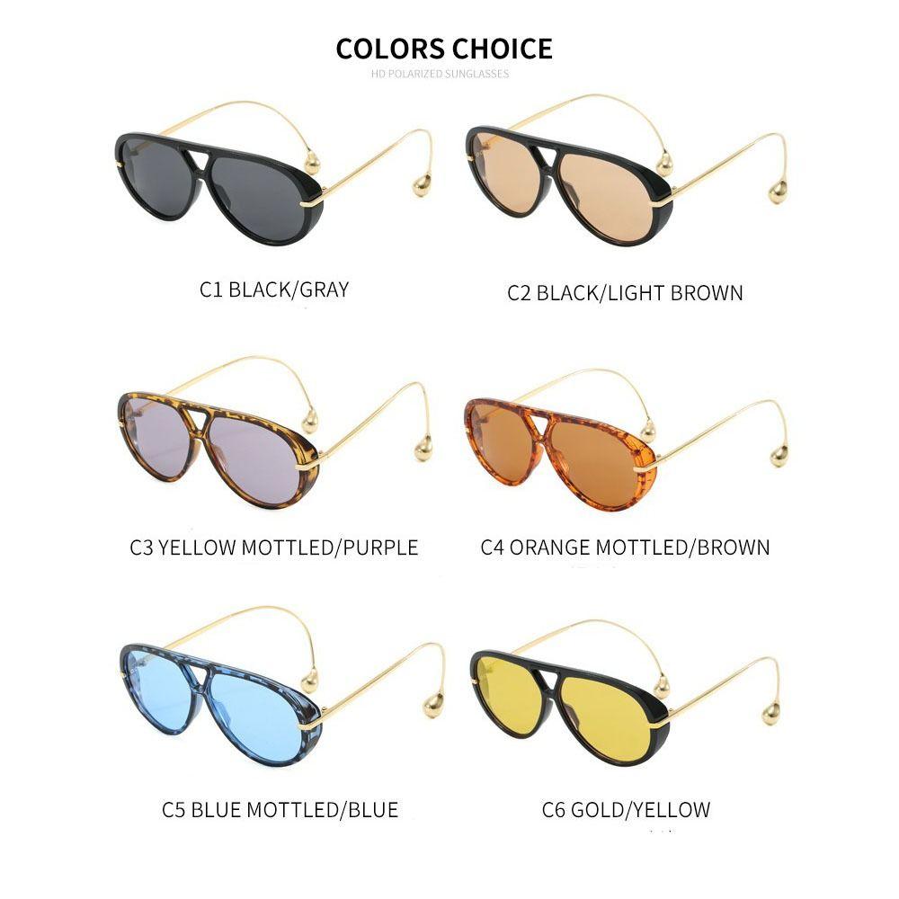 Anti-UV Women  Round  Sunglasses Trendy Oversized Shades Eyeglasses Retro Men Sun Glasses  Pilot