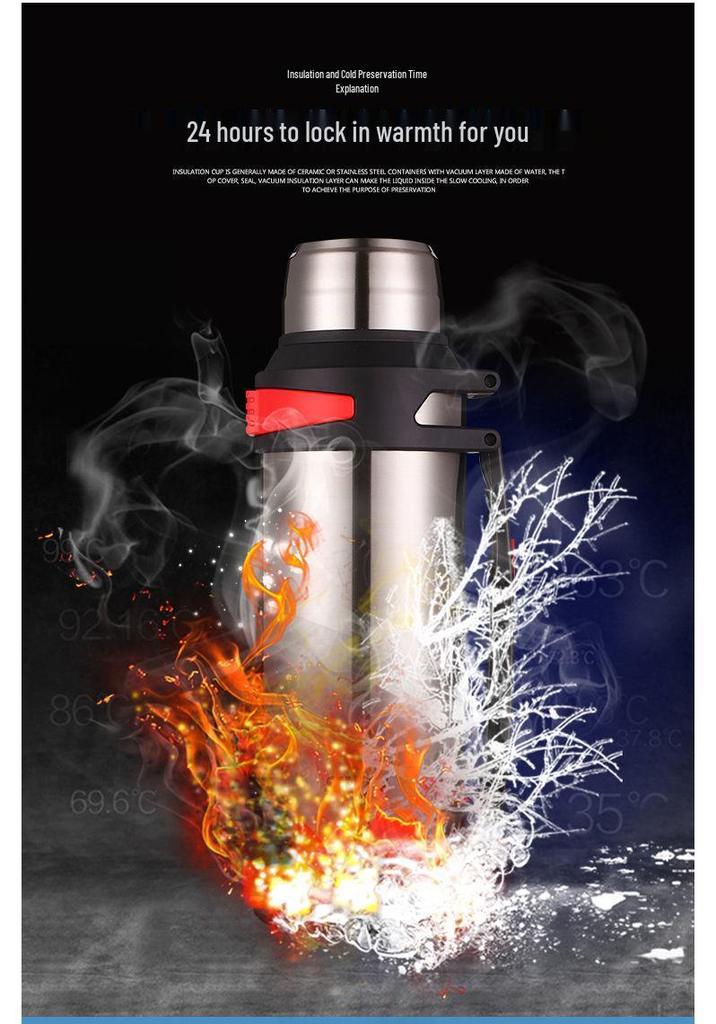Stainless Steel Insulated Travel Kettle Thermos Cup – Large Capacity, Portable Sports & Car Cold Water Bottle