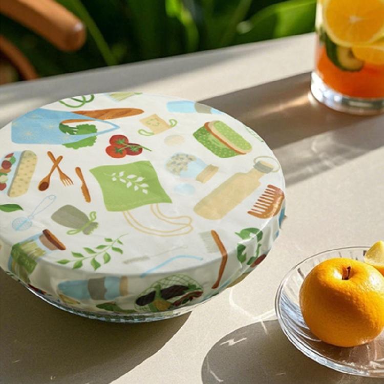 3pcs Elasticated Organic Cotton Beeswaxes Bowl Covers for Bread Proofing Food Freshness Storage Lids Kitchen Accessories
