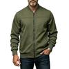 Men's -Lined Zip-Up Jacket Casual Cardigan Color Long Sleeve