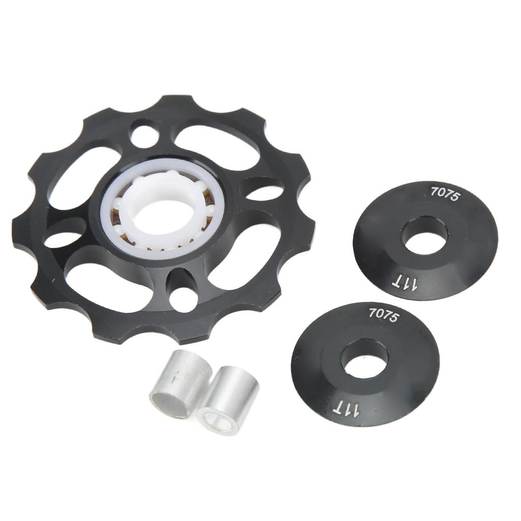 Bike Rear Derailleur Pulley 11T Ceramic Bearings CNC Aluminum Alloy Bike Guide Wheel for 8 9 10 11 Speed Derailleur