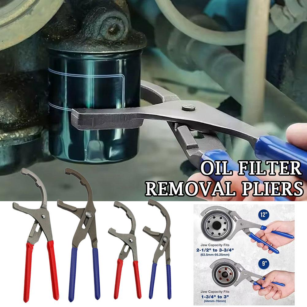 9/12 Inch Oil Filter Pliers Clamp Type Wrench Adjustable Hand Tools Oil Filter Removal Tool For Truck Car Repair Maintenanc D2R7