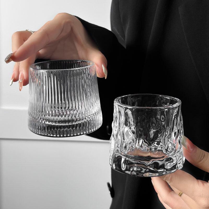 Double-Layer Chilled Glass Cup for Whiskey, Beer, Cocktails, and Cold Drinks