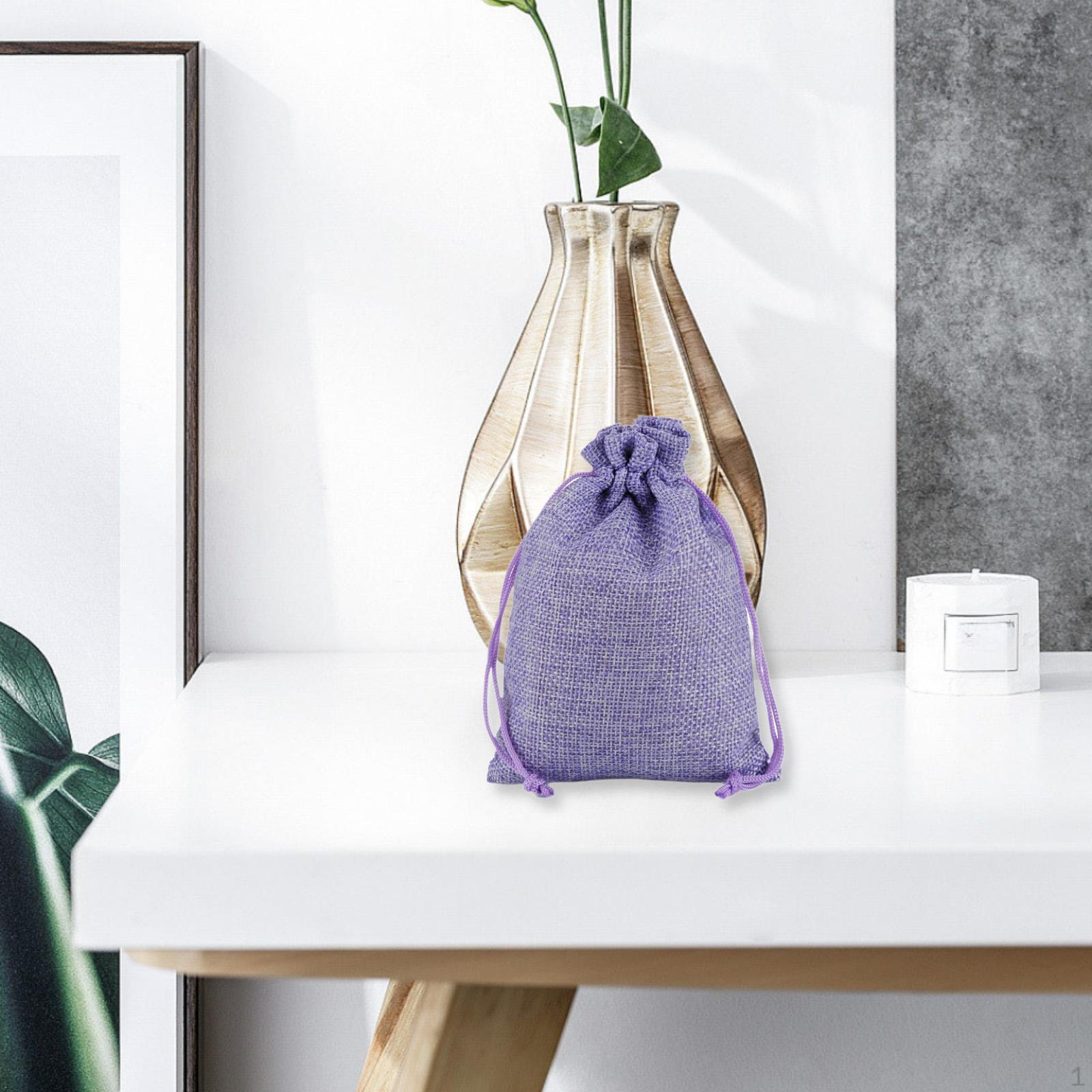 

50 мешочков с завязками для подарков и угощений, праздничных встреч фиолетовый