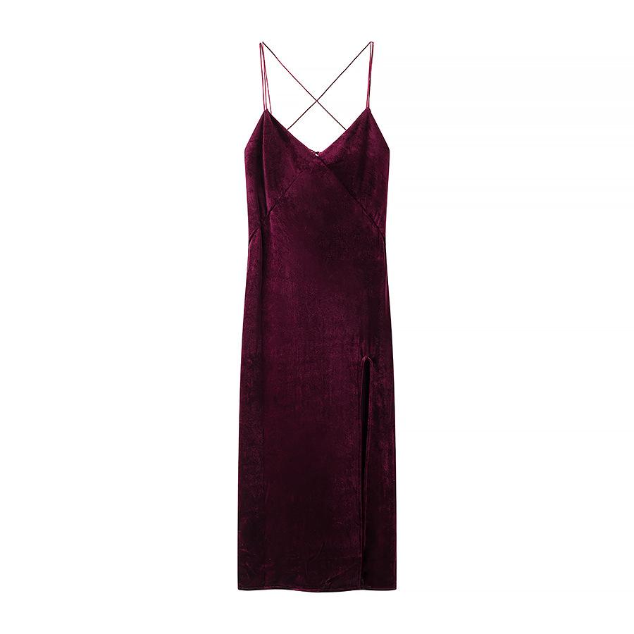 Women's High Neck Chiffon T-Shirt & Golden Velvet Camisole Dress Set - Korean Style Casual Autumn/Winter Fashion