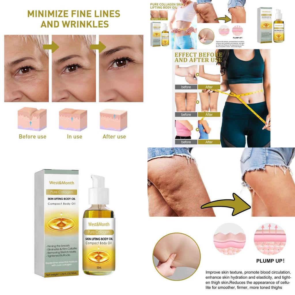 West Month Collagen Body Sculpting Oil For Firming Arms And Tummy With Skin Tightening Benefits
