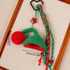 1Pc Christmas Wreath Party Braided Ornaments Mobile Phones Key Accessories Friends Gifts Keyholders Xmas Bag Pendant
