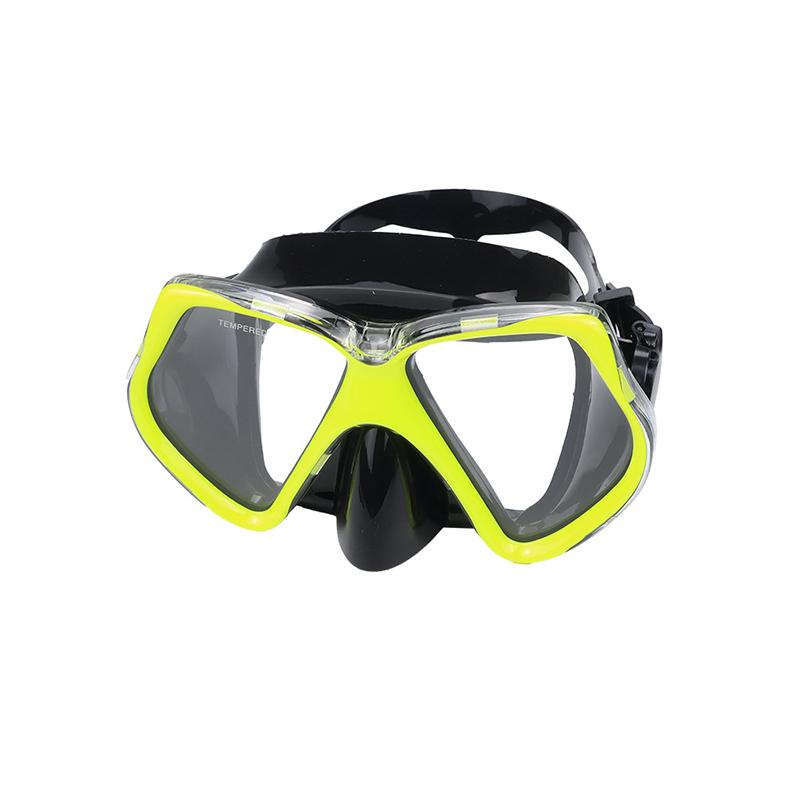 HD Tempered Glass Mask Set Best Face Snorkel Professional Diving Equipment Silicone Kit Diving Goggles