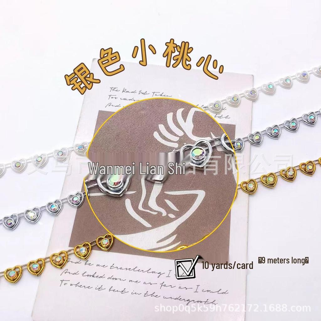 Gold and Silver Rhinestone Trim: Hand-stitched Ethnic Jingpo Miao Lace for DIY Clothing Accessories