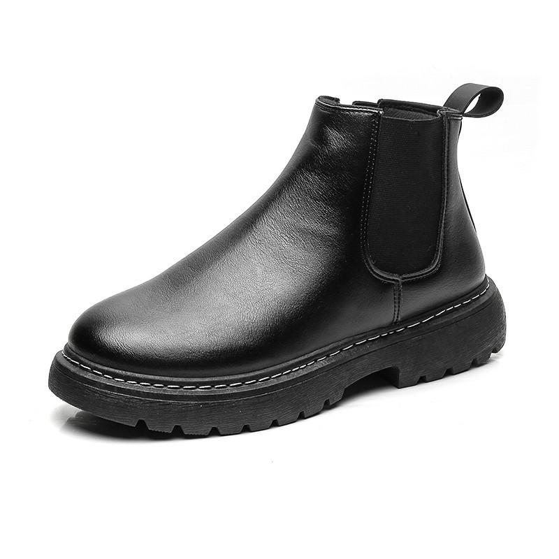 

Martin boots men s versatile tooling locomotive men s boots trendy black high-top leather shoes 44 чорний