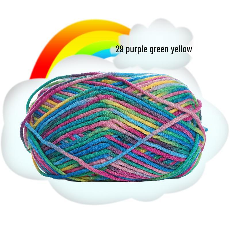 Gradient 5-Ply Medium Thick Baby Velvet Yarn for Crochet and Knitting