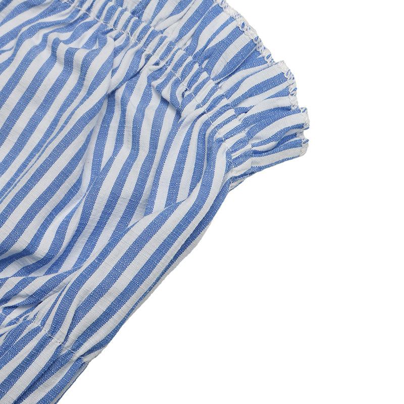 TIFICY Damenmode Lässig Sommer Frühling Streifendruck Ärmellos Hohe Taille Hosen Jumpsuits & Overalls