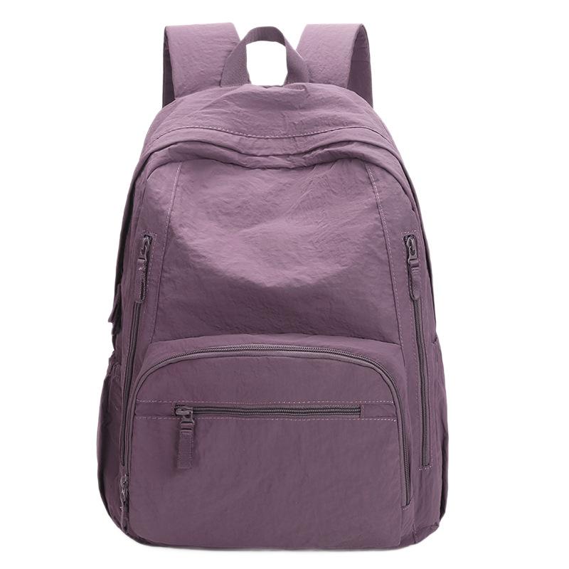 Schoolbag Korean version simple solid color backpack casual versatile short trip storage bag high value small fresh wear-resistant backpack