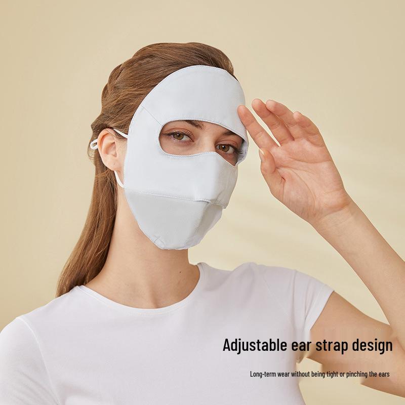 Yu Yue 2025 Spring/Summer Mulberry Silk Full Face Mask - Breathable UV and Sun Protection Shield