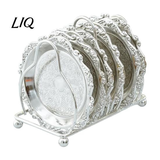 Jewelry Tray Vintage Embossed Stainless Steel Tray, Serving Platter for Desserts, Easy To Clean Storage Organizer, Snack Plate, Dining Table