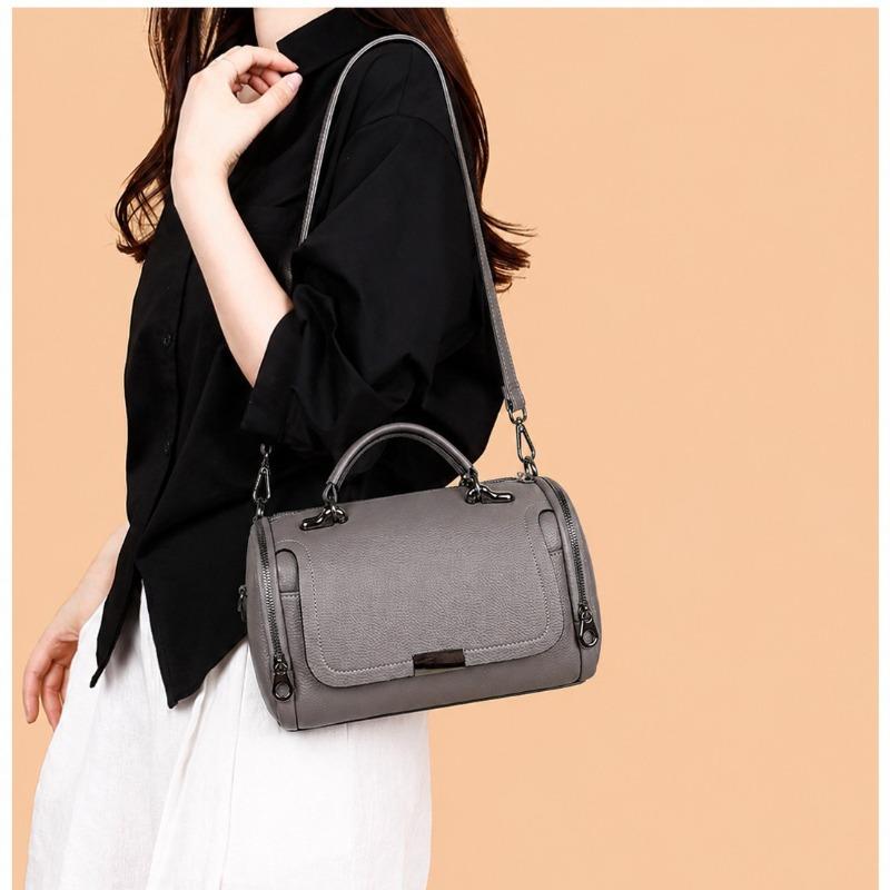 New Korean Version Easy To Fit Retro Shoulder Boston Pillow Bag Women's Handbag Large Capacity Oblique Span Bag Women