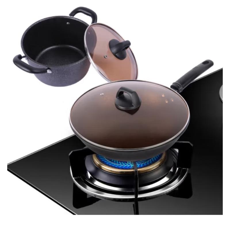 Kambach Maifan Stone Non-stick Wok & Soup Pot Set