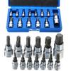 YFFSFDC 13-Piece Torx Bit Socket Set, Includes Drive, Star, Flower, and Recessed Torx Socket Wrenches (T8-T70)