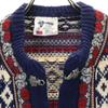 VOSS 80s Made In Norway, 100% Wool, Vintage Nordic Knit Cardigan Men's Used