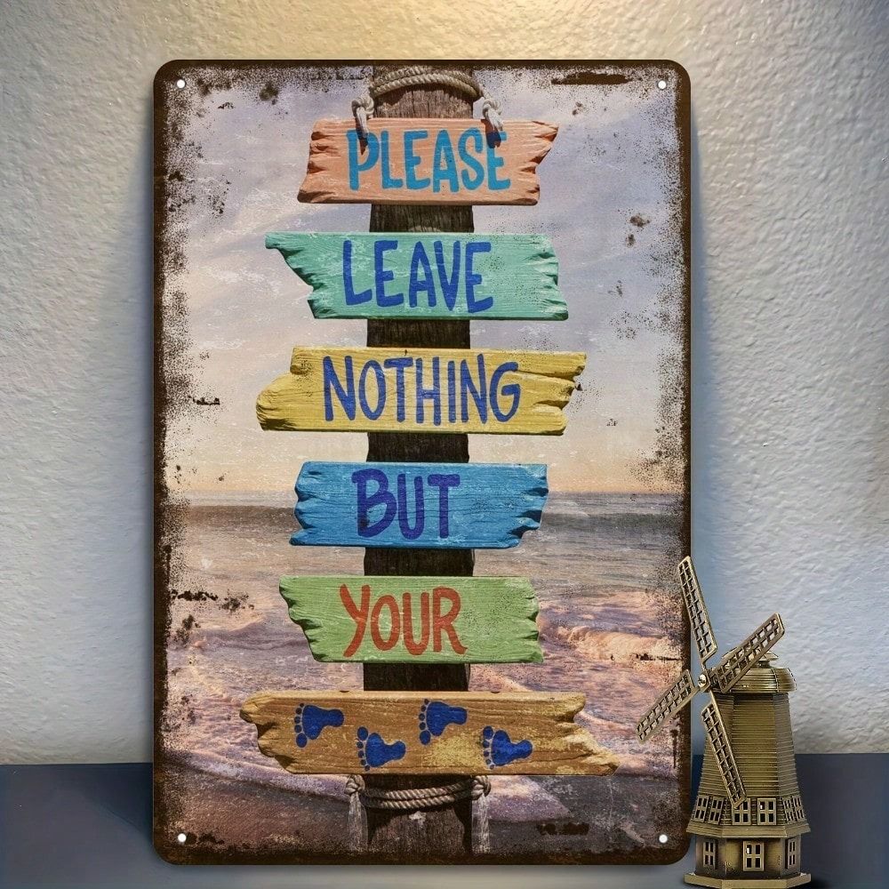 

Metal Poster Vintage Coastal Wall Art Decor for Living Room