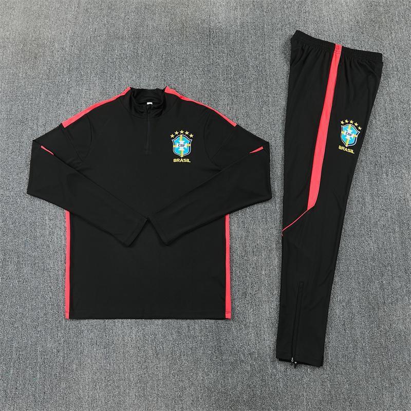 Adult National Team Soccer Training Jerseys Long Sleeve Half Zip Cotton Blend Sports Wear