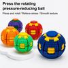 Handheld Fidget Tools 3D Printed Press Spin Spiky Ball, Stress Anxiety Relief Spinner, Spinning Ball Decompression Rotating Desk Toy for Kids