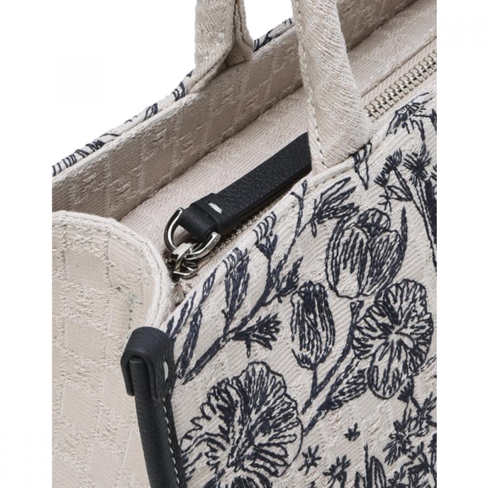 Daks Navy Flower Embroidery Jacquard Large Tote Bag Dcba5e655n2