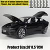 1:24 Model Y Facelift Off Road SUV Alloy Metal Diecast Model Car Sound & Light Pull Back Children Toy Collectibles Birthday Gift