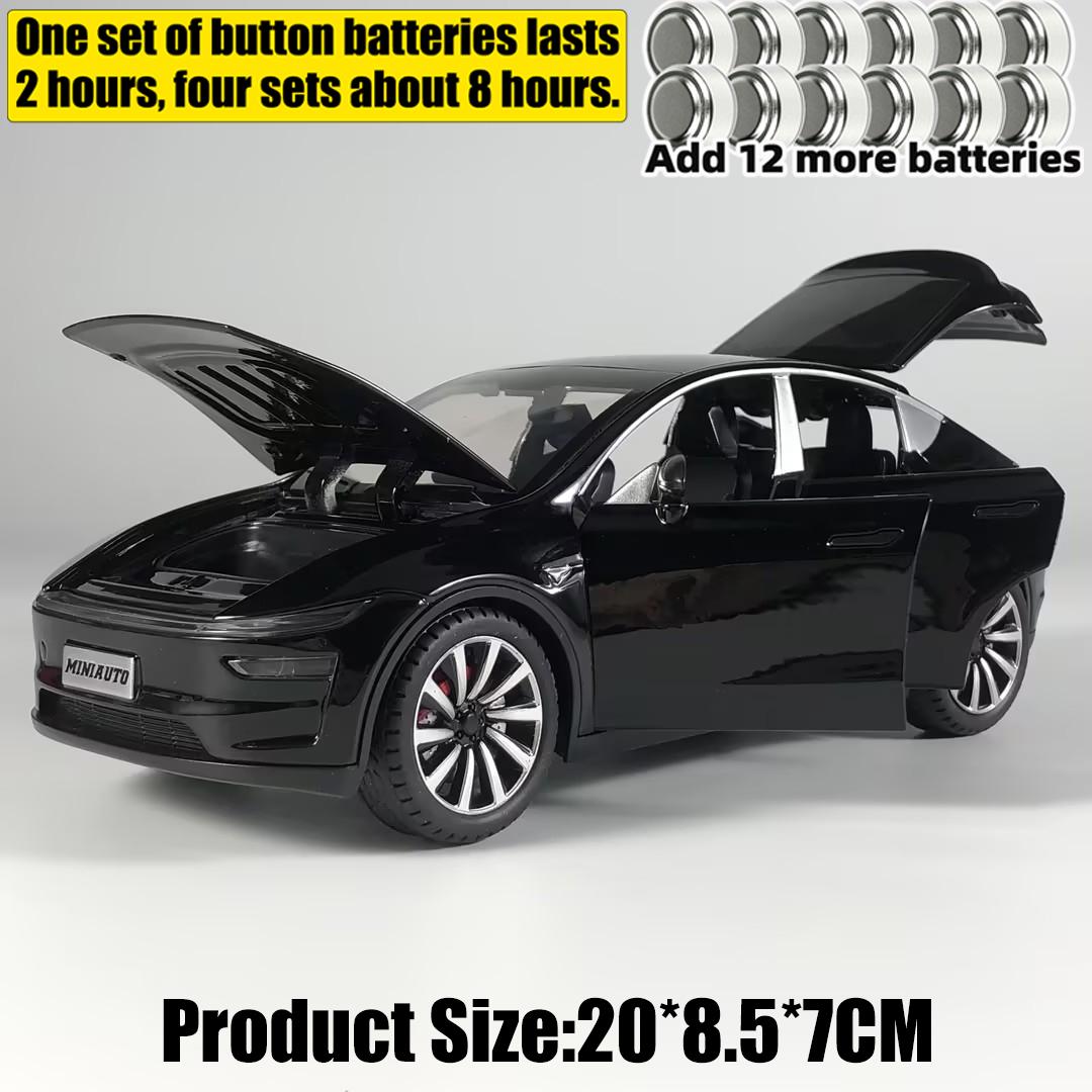 1:24 Model Y Facelift Off Road SUV Legering Metaal Diecast Modelauto Geluid & Licht Pull Back Kinder Speelgoed Verzamelingen Verjaardagscadeau