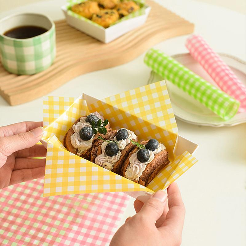 100 buc. foi de hârtie ceară hârtie de împachetat pentru sandvișuri hârtie rezistentă la grăsime pentru friteuză de aer căptușeală de hârtie pentru biserici în aer liber, acasă, restaurante