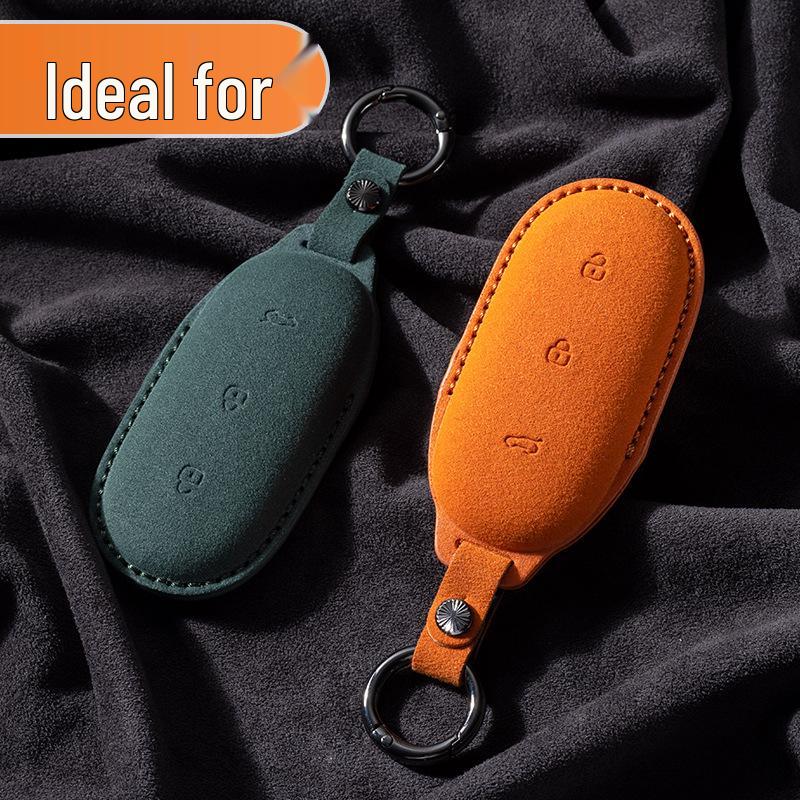 Suede Key Case for Li Xiang L9MAX/L8/L7: Tailored Car Key Shell with Buckle