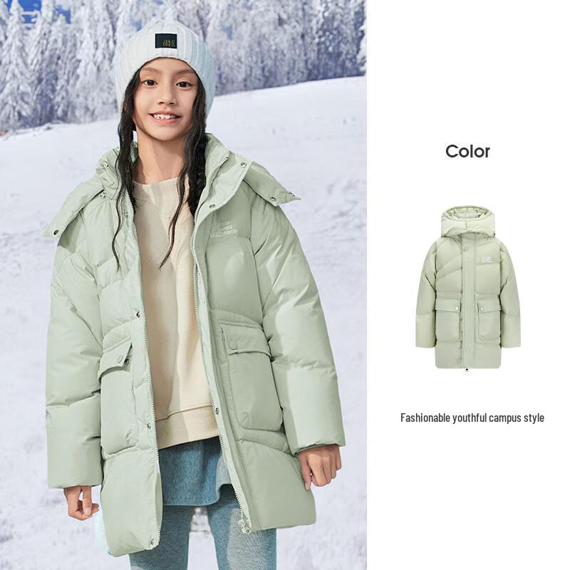 SNOWFLYING Girls  Mid-Length Thickened Warm Winter Down Jacket 130