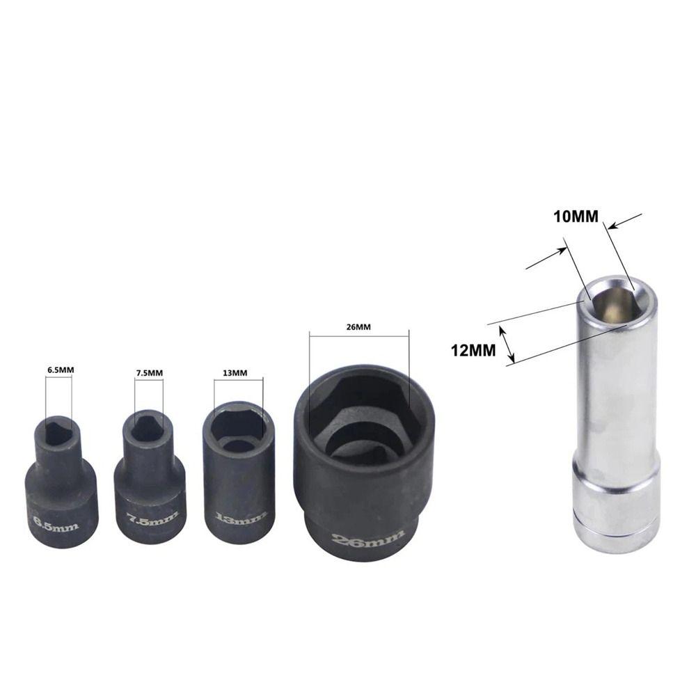 5PCS Carbon Steel Fuel Injection Pump Socket Set Fuel Temperature Sensor Remover Auto Repair Shops