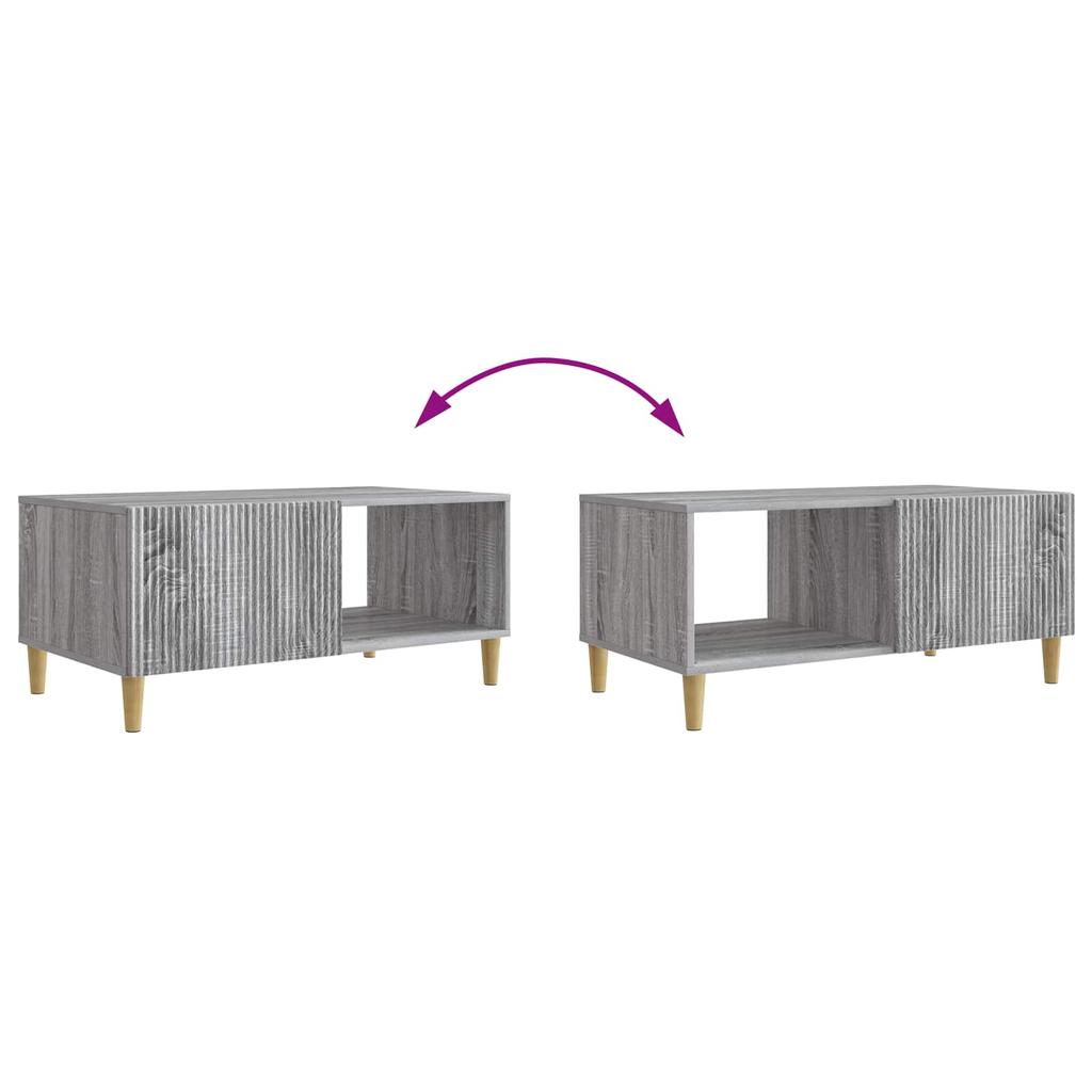 Coffee Table Grey Sonoma 90 x 50 x 40 cm Engineered Wood