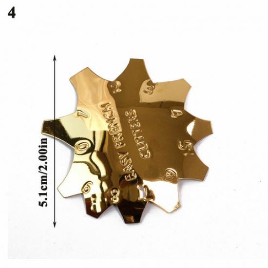 Nail Art Tool Stencil French Tip Smile Line Multi-Sizes Easy Edge Cutter Trimme^