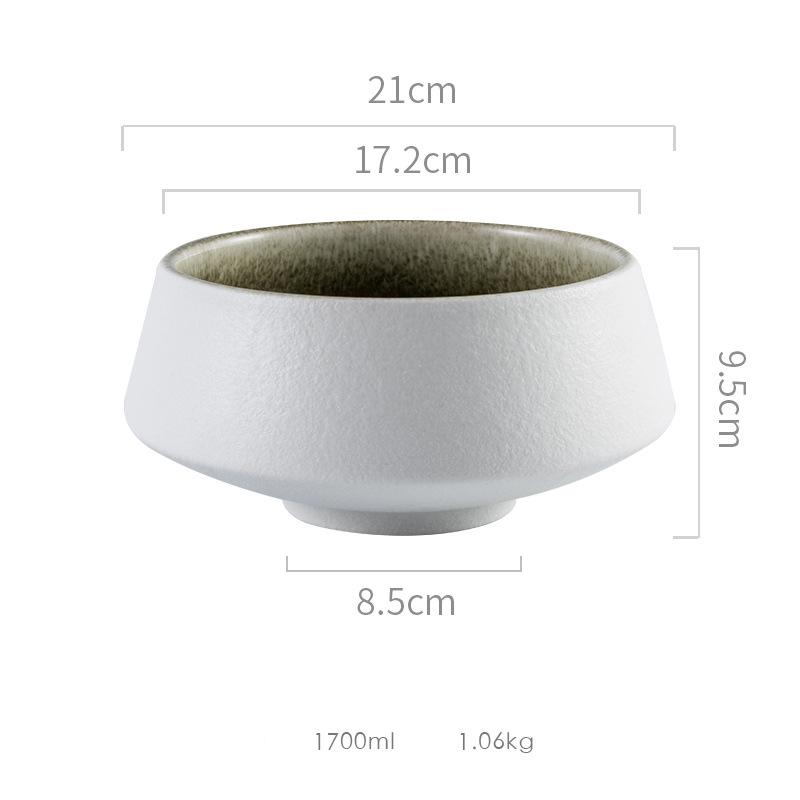 Kreatywna Miska Ceramiczna na Wysokiej Stopce Gruba Miska do Zupy Miska Deserowa Miski Sałatkowe Miski na Makaron Miseczki do Przekąsek Specjalna Zastawa Stołowa do Domu