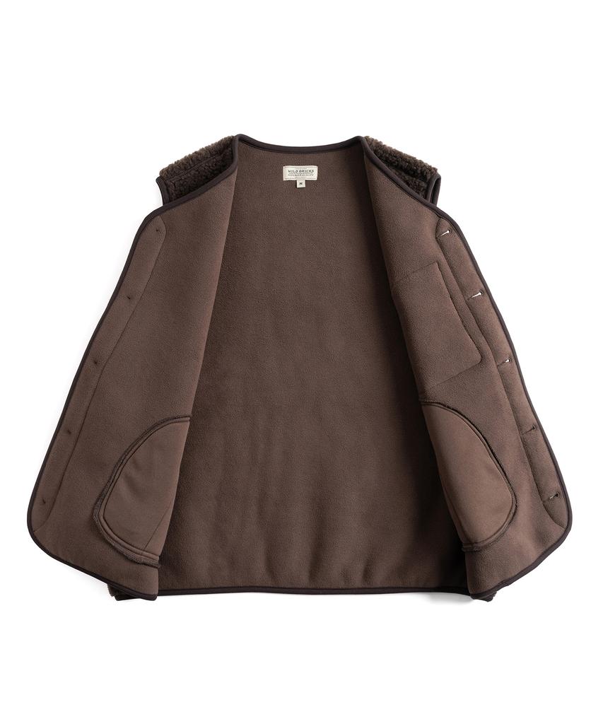 Wild Bricks W24 Fleece Vest (Dark Brown)