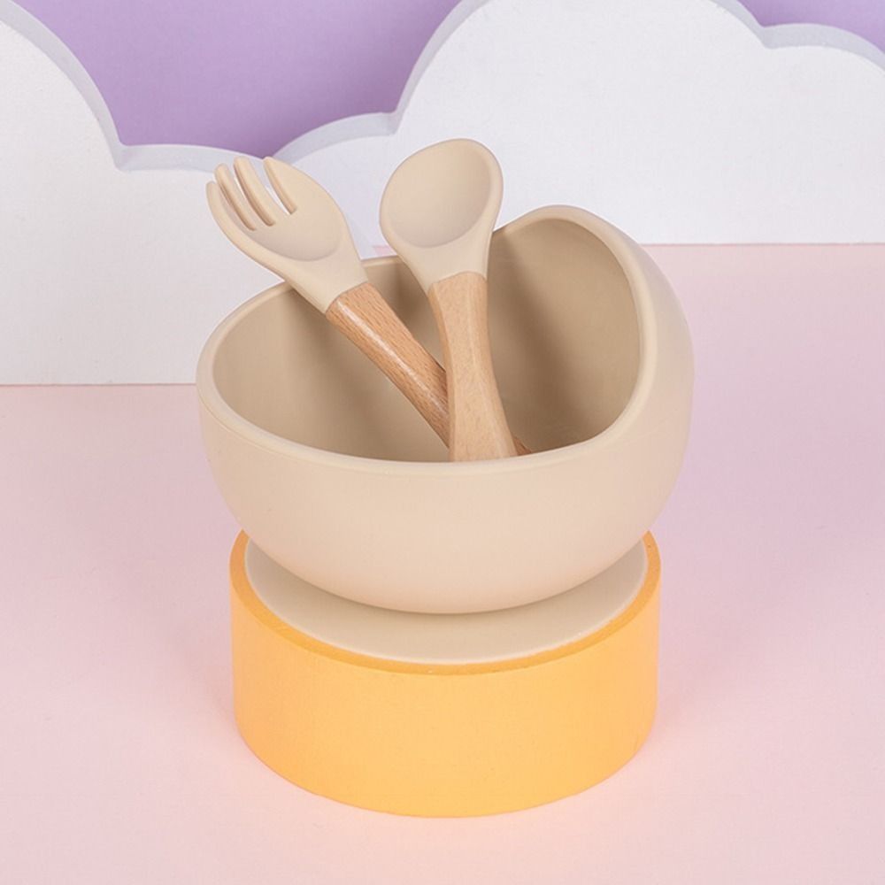 Flexible Spill-Proof Suction Bowl Anti-Slip Feeding Bowl Set  Children's Feeding