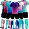 Football Uniform Set Custom Logo 5XL Quick Drying Sportswear Short Sleeve Adults Kids Team Training Wear Soccer Jersey