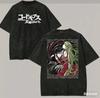 Hot Vintage Washed Code Geass Cc Graphic T Shirt Soft Cotton Short Sleeve Oversized Loose Unisex Anime Manga Streetwear Tops