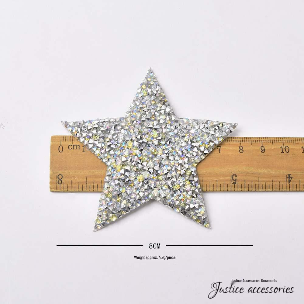 Five-Pointed Star Rhinestone Resin Patch for Shoes and Clothing