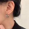 Dark Retro Do Old Niche Hollowed Out Rattan Flowers Winding Ancient Earrings Female Ins Wind Simple Personality Earrings Ambience Back To School