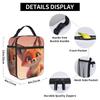 Cute Fox Lunch Bag For Adult  Print Lunch Box Fun Picnic Cooler Bag Portable Oxford Thermal Tote Handbags