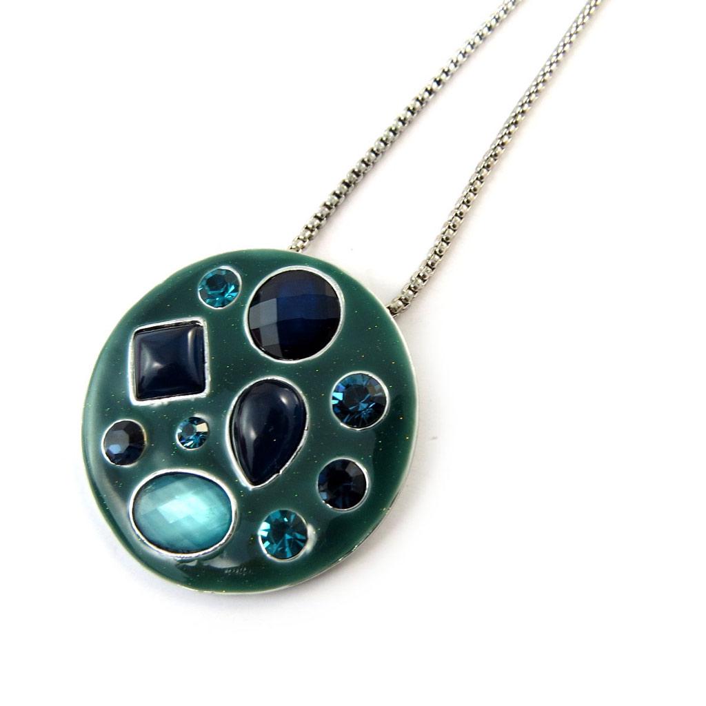 Les Trésors De Lily [F5980] - Collier Créateur 'Mélusine' Bleu Canard