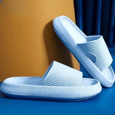 Thick Bottom Cloud Slippers Men Women Non-Slip Bathroom Home Flip-Flops Soft Sole Eva Indoor Sandal Summer Beach Outdoor Slides
