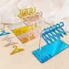 Hanging Hanger-Shaped Earring Organizer Rack Acrylic Earring Bracelet Choker Storage Display Holder with 8pcs Hangers