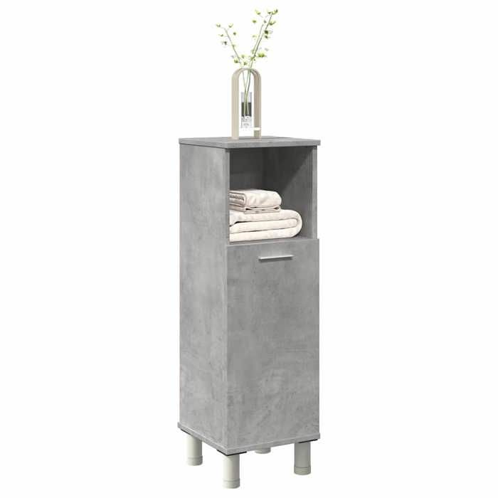 VidaXL Armoire de salle de bain Gris béton 30x30x95 cm Aggloméré, armoire de rangement de salle de bain, armoire de bain, 856136