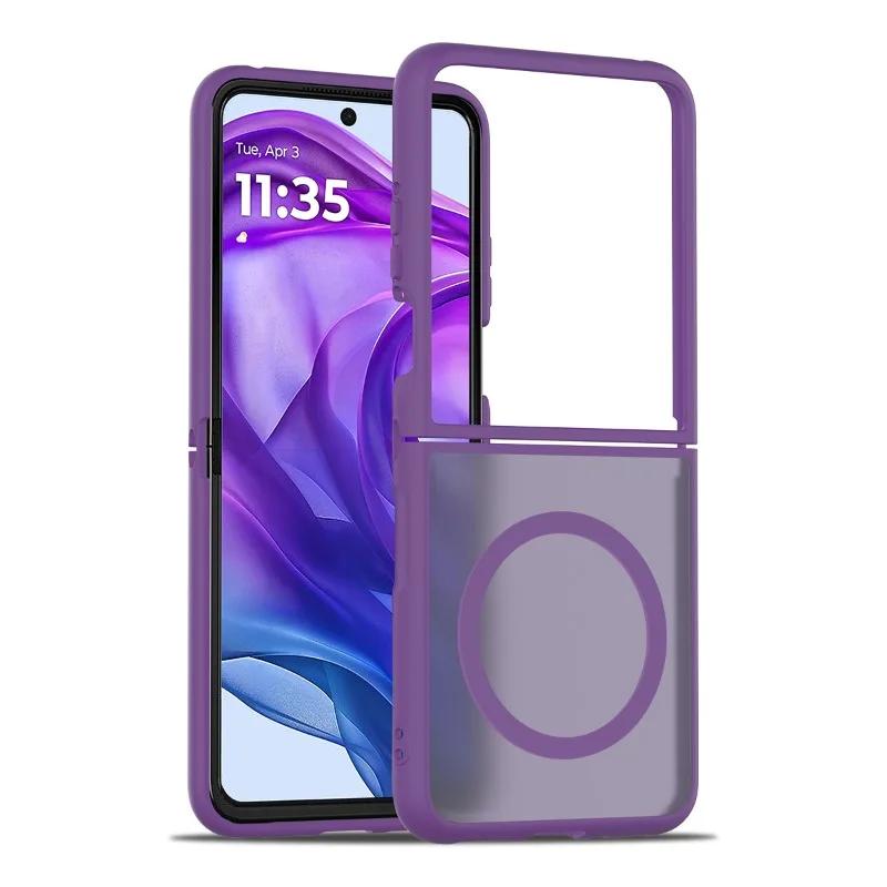 Für Motorola Razr 60 Ultra Hülle für Magsafe Magnetische Matte Abdeckung für Moto Razr 60 50 Ultra Razr + 2025 Stoßfeste Harte Bumper